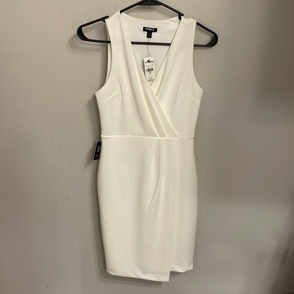 Express - white sleeveless dress -XXS